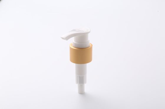 24/410 Ribbed Cosmetic Lotion Pump Aluminum Cover Left right lock For Plastic Bottle