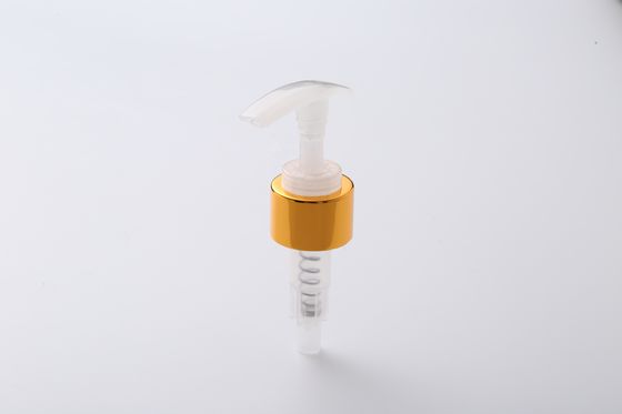 24/410 Ribbed Cosmetic Lotion Pump Aluminum Cover Left right lock For Plastic Bottle
