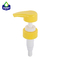 Pompa erogatrice di gel per la pulizia di colore giallo con collo a cappuccio trasparente misura 33/410