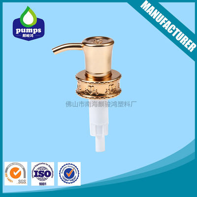 Alluminio ricoprente UV Matt Gold Collar della bottiglia 410 di fabbricazione 33 della lozione della pompa dell'erogatore di plastica del sapone