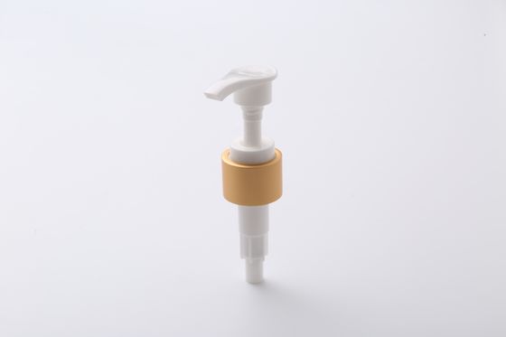 24/410 Ribbed Cosmetic Lotion Pump Aluminum Cover Left right lock For Plastic Bottle