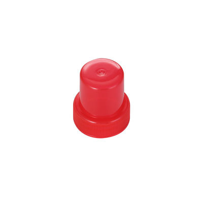 Ribbed Red Plastic Screw Caps Custom Logo Non Spill 28/415