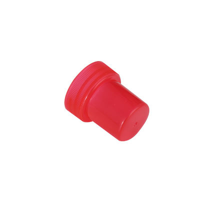 Ribbed Red Plastic Screw Caps Custom Logo Non Spill 28/415
