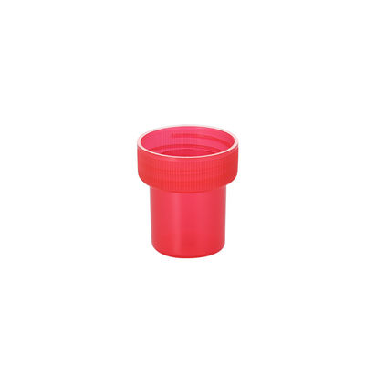 Ribbed Red Plastic Screw Caps Custom Logo Non Spill 28/415
